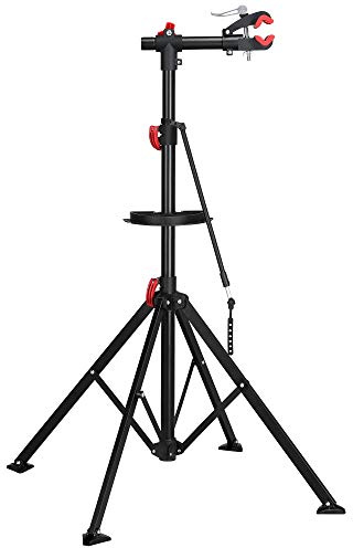 Yaheetech Pied d'Atelier, Support de Réparation, Hateur Réglable 108-188 cm, avec Porte-outil Magnétique, Pliable, pour Vélo/VTT, 101x 101x 108,5-188,5cm, Charge Max.30kg
