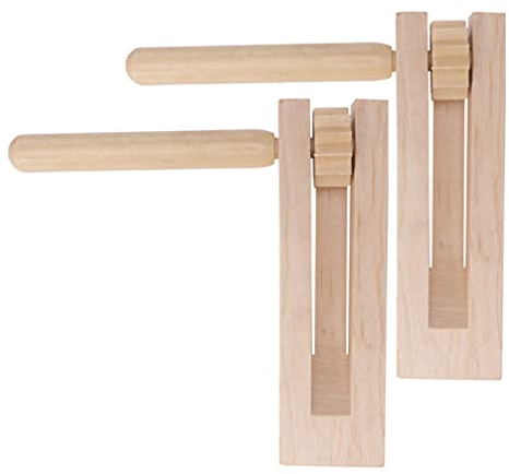Toddmomy Children's Wooden Ratchet, Loud Noise Maker for Children, Educational Toy, Games, Parties, Events, Pack of 2