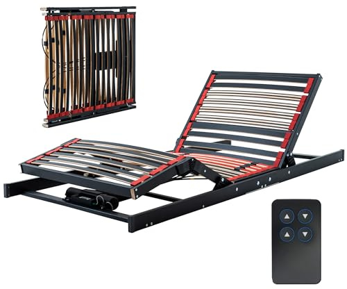 COSYWORLD Cosy2Go Lattenrost 140x200cm elektrischer Lattenrost - Kopf- und Fußteil elektrisch verstellbar - ultraflach, faltbar, für Jede Matratze geeignet - passt in jedes Bett - fertig montiert
