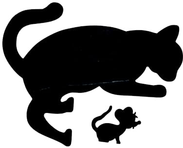 Kantenhocker Katze Luci mit Maus in 6mm Stärke