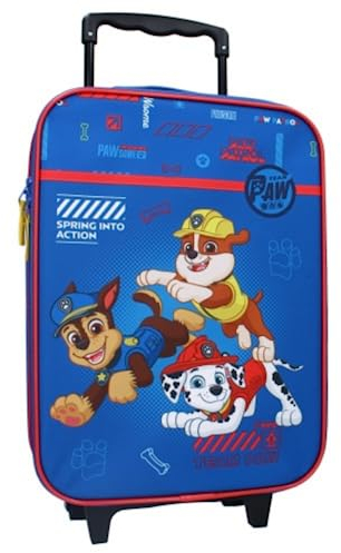 mybagstory - Valise – La Pat Patrouille – Bleu - Enfant – Bagage – Voyage – Vacances – Valise Garçon - Taille 42 cm – Roulettes – Idée Cadeau