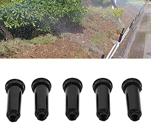 5 Stück Versenkregner G1/2 Innengewinde Schwarz Vergrabener Sprinkler Professioneller Sprinkler Hebe Streudüse für Rasen, Hof, Garten, Pflanzbeete