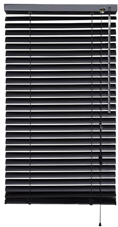 iYueMps Aluminium-Jalousien (75 cm x 220 cm) zum Klemmen oder Dirllen von Fensterrollos, stark, zuschneidbar, einfache Montage, 25 mm Lamellen, für Zuhause, Büro, Badezimmer, Schlafzimmer, Wohnzimmer,