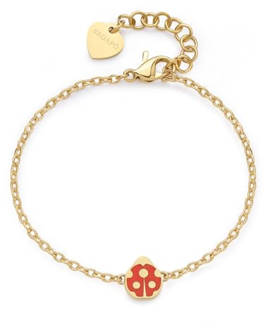 S'Agapõ Bracciale Donna in Acciaio con Simbolo Coccinella | Collezione Click - SCK267