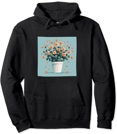 Cyclamen Plante en pot Cottagecore Hearts Graphic Sweat à Capuche