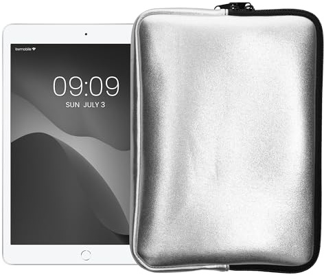 kwmobile Cover Tablet Compatibile con 9,7-11 Tablet - Custodia eReader Universale - Copertina Protettiva in Neoprene Argento