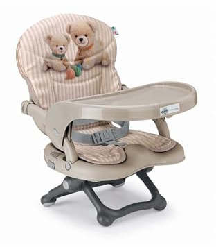 Smarty Pop Reisehochstuhl: Kompakte Sitzerhöhung mit Tablett, höhenverstellbar & faltbar, ideal für Kinder 6-36 Monate, Made in Italy