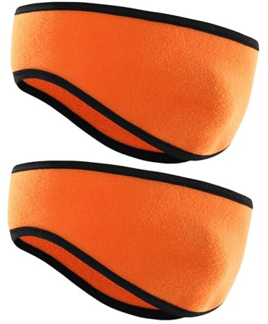 HSTWODE Lot de 2 bandeaux de sport pour hommes et femmes - Cache-oreilles chauds - Pour la course, la randonnée, le cyclisme - Bandeau chaud