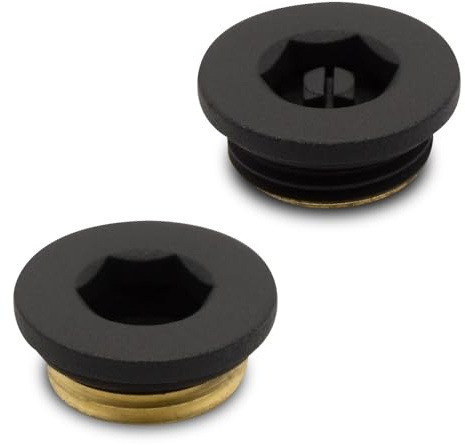 Mineral Grey Bleed Valve & Blanking Plug Set for Radiators & Towel Rails ½ BSP