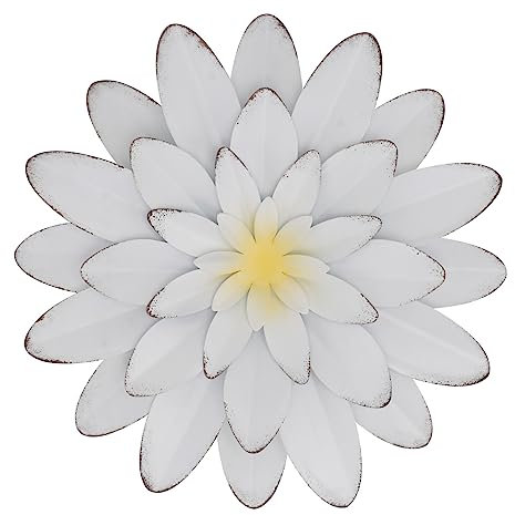 Mipcase Artificial Flower Wall Decoration Iron Craft Indoor Scene Decor for Living Bedroom Home Office Iron Flower Pendant