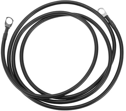 HOPESPANNER Universal 3/8 Lug 8 AWG Battery Inverter Cable Black 6FT Battery Cable Tinned Copper 1 Pc