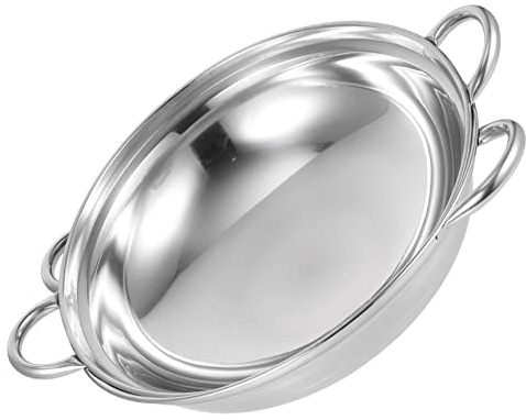 Warmhm 2pezzi Pentola in Acciaio Inossidabile Con Manico Per Casa e Cucina Antischizzo e Resistente Al Calore Piccole Pentole Per Cottura Facile e Sicura
