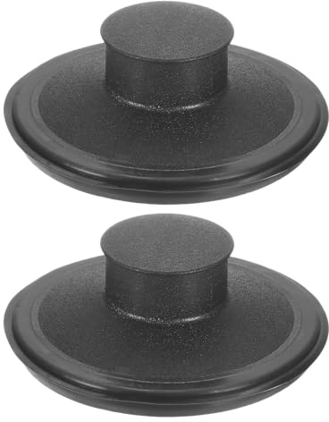 M METERXITY 2-Pack Bouchon D'évier De Cuisine, Bouchon De Broyeur À Déchets en Plastique De 3-3/8 Pouces, Couvercle D'évier Universel Adapté À La Taille 3-1/2 Pouces De Diamètre [Noir]