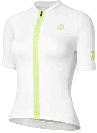 INBIKE Damen Radtrikot Kurzarm Sommer Kurz Geschnitten Atmungsaktiv Elastisch Reflektierend Rutschfestes Saumband Komfort-Stretch Fahrradtrikot MTB Rennred Trikot