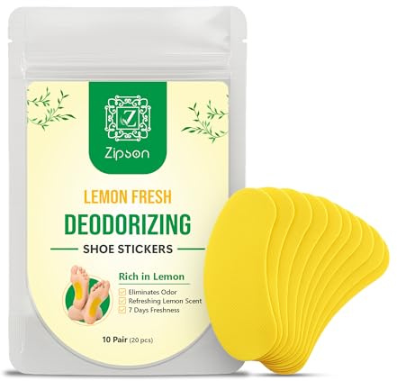 Natural Shoe Deodorant Stickers Odor Remover Patches for Shoes & Slippers, Long-Lasting Fresh Scent, Eliminates Bad Smell, Easy to Use – 20 Count Pack
