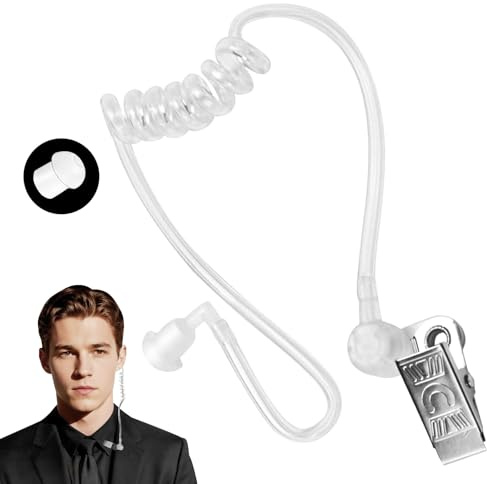 QIZHIQIAMY Kit di Spionaggio Detective, Giocattolo Spia Auricolare, Accessori per Costume da Detective con Clip Di Fissaggio, Tappi per Orecchie per Halloween e Carnevale