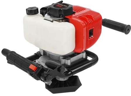 Tarière à essence 52 cm³, moteur à gaz 2 temps, pour tarière, 2 HP, réservoir de carburant de 1 l, design réglable, démarrage manuel, 6500 ± 200 tr/min