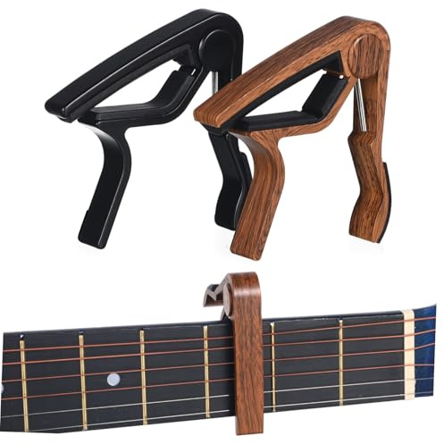 DECOMELODY 2 Stück Kapodaster für Gitarre mit Universeller Kompatibilität und Zeitlosem Design für Akustik und E-gitarren Geeignet