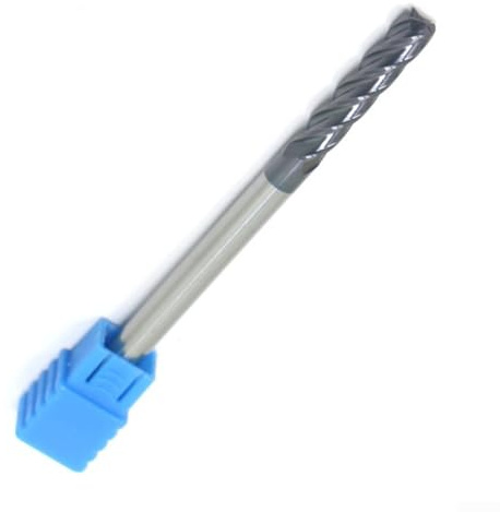 Fresa de carburo de tungsteno, 4 flautas, herramienta CNC de 5 mm de diámetro x 100 mm de longitud para desbaste y acabado de aluminio