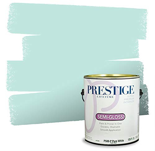 PRESTIGE Paints Interior Paint and Primer In One, 1-Gallon, Semi-Gloss, Comparable Match of Sherwin Williams* Tame Teal*