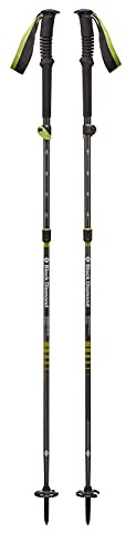 Black Diamond Vandringskäppar Distance Plus FLZ/hopfällbara, justerbara vandringsstavar i aluminium och med klämstängning, 125 cm