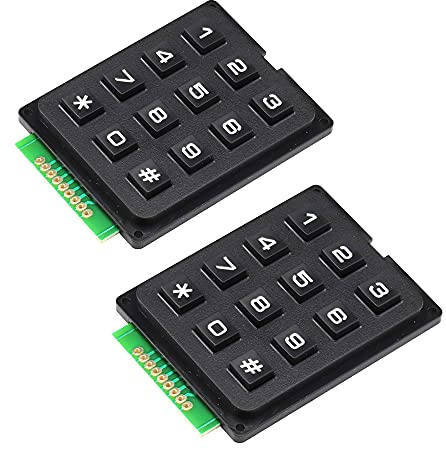 Aihasd 4 * 3 12 Llaves Teclado Teclado de microcontrolador Módulo de Teclado Matrix Array Switch