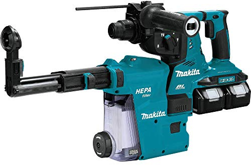 Makita XRH10PTW 18V x2 LXT (36V) Brushless Cordless 1-1/8 AVT Rotary Hammer Kit, Accepts Sds-Plus Bits w/Extractor, Aft, AWS Capable (5.0Ah)
