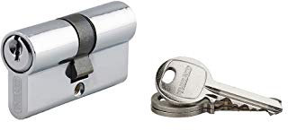 Cilindro europeo a doppia entrata Ecopro, 30x30mm, alluminio, anti estrazione, 3 chiavi, finitura cromata - THIRARD