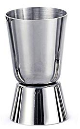 Jigger Spirit Measure por T&F | Taza de medición de 20 ml/30 ml, medida de jigger de acero inoxidable, medida de la toma, medida de cóctel