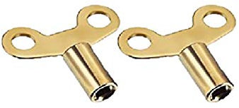 Pack of 2 Radiator AIR Bleed Key Brass Vent Air Lock Key Plumbers Valve Key
