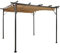 vidaXL Pergola avec Toit Rétractable Tonnelle de Jardin Pavillon de Patio Ombre du Soleil Protection Contre la Pluie Taupe 3x3 m Acier 180 g/m²