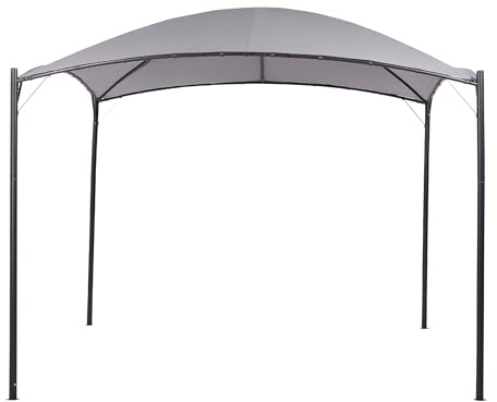 Pergola Stahl grau/schwarz 305 x 305 cm Garten Outdoor Pavillon Vomero