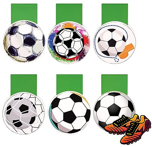 6 Stück Lesezeichen Magnetisch Kinder,Lesezeichen Fußball Mitgebsel | Geschenke Jungen Mädchen für Lehrer, Buchliebhaber, Fussballfans,Abschiedsgeschenk Schüler