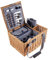 Premium Fitted Wicker Picnic Basket For 4 With Carry on Handles Includes Blanket/Cooler compartment/Cutlery Set/Plates