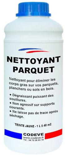 Nettoyant Parquet - Codeve Bois - 1L - Intérieur - Pour Le Nettoyage De Votre Parquet, Plancher, Stratifié Ou Sol En Bois.