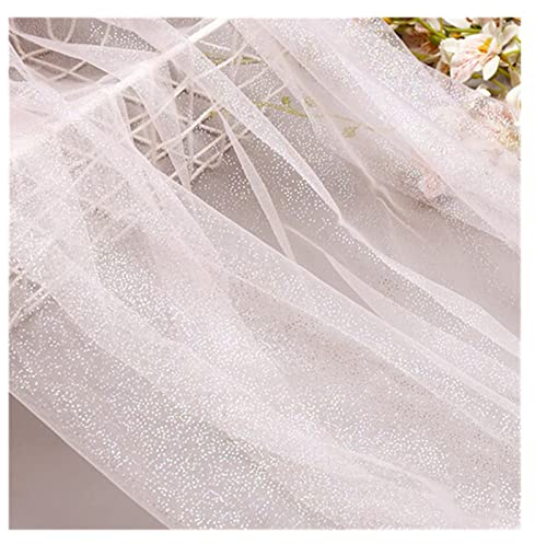 Rolle TüLl,TüLl Pastellfarben 160x100cm Bunte heiße Stempelgaze Bühne Kleidung Stoffe Gold-Spritzer Kleid High Shine Silber Helles Pulver Mesh Garn (Color : Light peach, Size : 160X100CM)