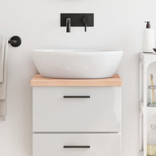 CIADAZ Waschtischplatte 40x40x4 cm Massivholz Unbehandelt, Arbeitsplatte, Holzplatte, Schreibtischplatte, Waschtischplatte, Küchenarbeitsplatte - 3155997