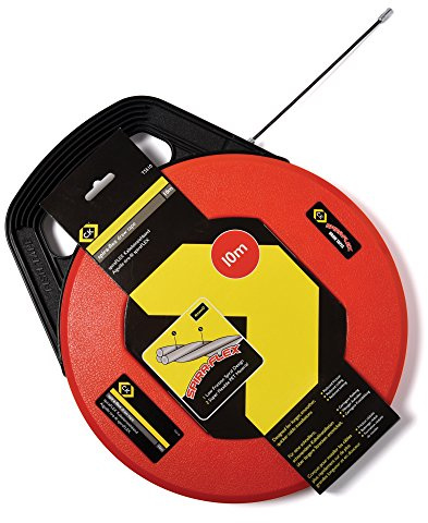C.K Spira-Flex Super Flexible 10m Tire Fil Electrique Kit Rétractable, 4mm Ø Aiguille Tire Fils Electricien, Baguette Tire Cable Rod Electrique, Baguettes Passe Cable, Câble de Fil Tirant, CK T5510