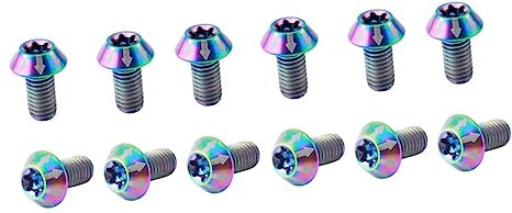 Toddmomy 12pcs Titanium Alloy Brake Pad Screw Bike Screw for Mountain Bike Accessories for Disc Brake Components Parts
