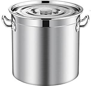 Olla de Acero Inoxidable con Tapa, Olla de Acero Inoxidable para almacenar y Calentar(30 * 30cm(25L))