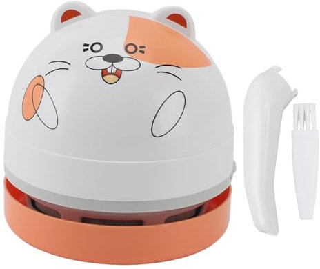 Mini Aspirateur de Bureau de Dessin animé Mignon, Aspirateur de Poussière de Table Portable pour Nettoyer les Miettes de Poussière, Ordinateur de Voiture avec Brosse de Nettoyage