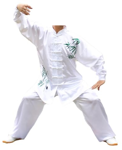 Leeonway Damen Tai-Chi Kleidung,Herren Kungfu Tang Anzug,Kung Fu Uniform Set,Atmungsaktiv Und Weich,Leicht Zu Tragen,Geeignet FüR Erwachsene MäNner Jeden Alters