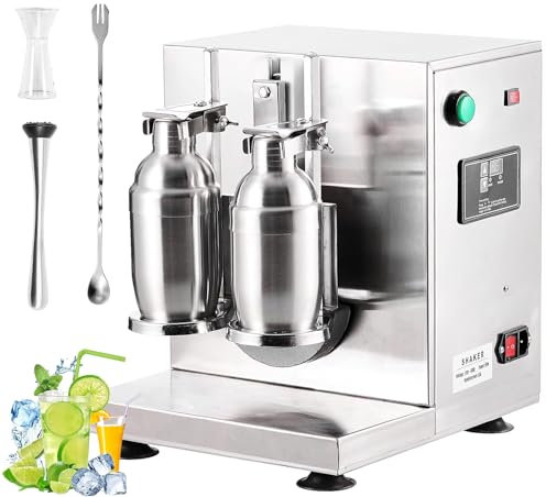Electric Milk Tea Shaker Machine, 360° Double Head with Digital Timer for Perfect Mixing, Ideal for Tea Shops and Home Use