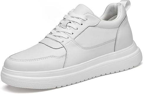 Generisch 2026 scarpe con rialzi da uomo, 6/8/10 cm, unisex, regolabile in altezza, scarpe casual con rialzi, antiscivolo e traspiranti, mountain bike uomo 44, bianco, 42 EU