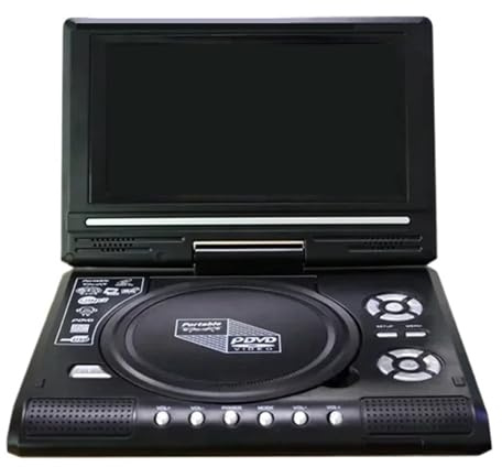 Lettore DVD Portatile Da 7,8/9,8 Pollici, Schermo Girevole A 270 Gradi, Lettore Video HD, Mini Dispositivo Di Riproduzione CD Da Viaggio, Cinema, Radio(9.8 inch)