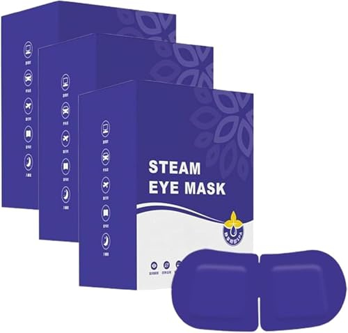 Dampf-Augenmaske, beheizbare Augenmaske für trockene Augen, selbstwärmende Einweg-Dampfmasken für sofortige Wärme bei trockenen, müden oder geschwollenen Augen,3Box