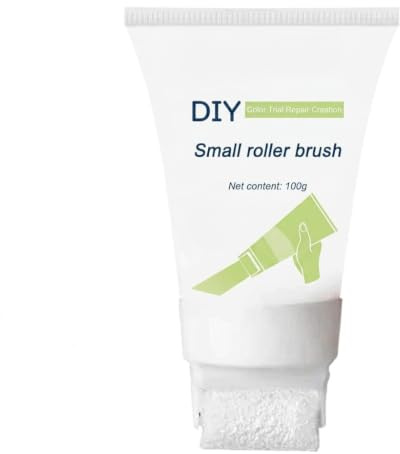 White Paint for Walls with Roller, 100g White Touch Up Paint Roller Kit | Fast Drying, Smooth Coverage, Easy Application, Covers Stains, Marks & Yellowing, Ideal for Small Wall Repairs