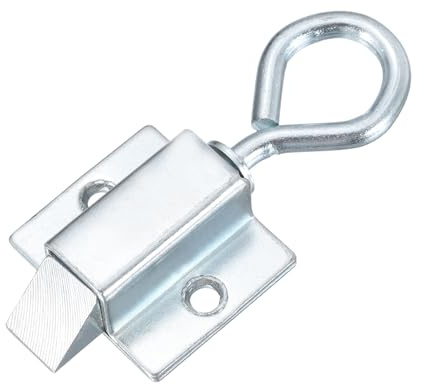 QUARKZMAN Pezzo Catenaccio A Molla, Catenaccio Automatico In Ferro Zincato A Molla Con Anello Di Chiusura Autobloccante Per Cancelli Finestre Armadi Distributori, Bullonatura.