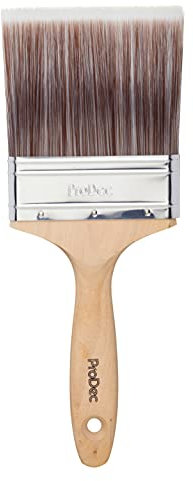 Brocha de Pintura sintética Profesional ProDec de 4 Pulgadas para un Acabado Suave con Pinturas de emulsión, Brillantes y satinadas en Paredes, techos, Madera y Metal, 4 100mm