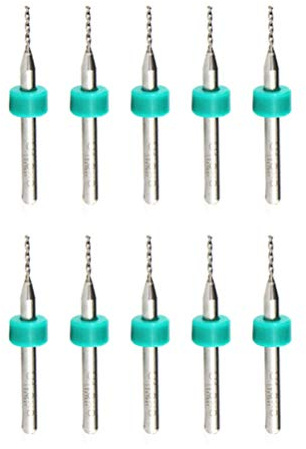 UKCOCO 10 Stücke 1,0mm PCB Leiterplatte Carbide Micro Bohrer Mikrogravur Bohrer Set
